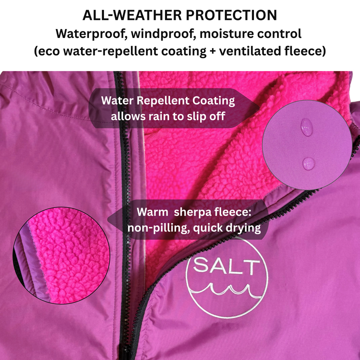 Waterproof Change Robe - Fuchsia Pink