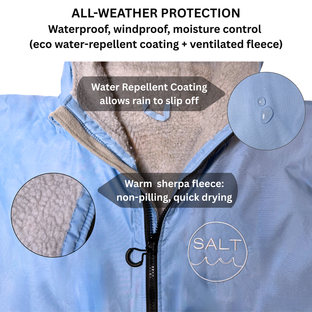Waterproof Change Robe - Sky Blue