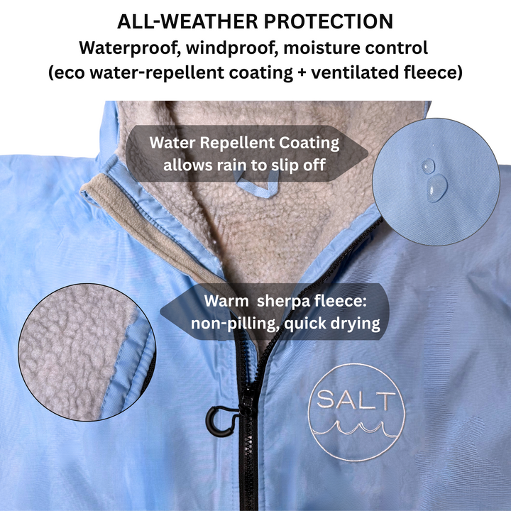 Waterproof Change Robe - Sky Blue