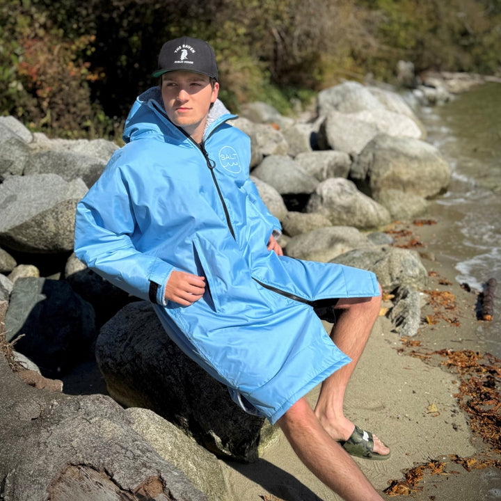 Waterproof Change Robe - Sky Blue