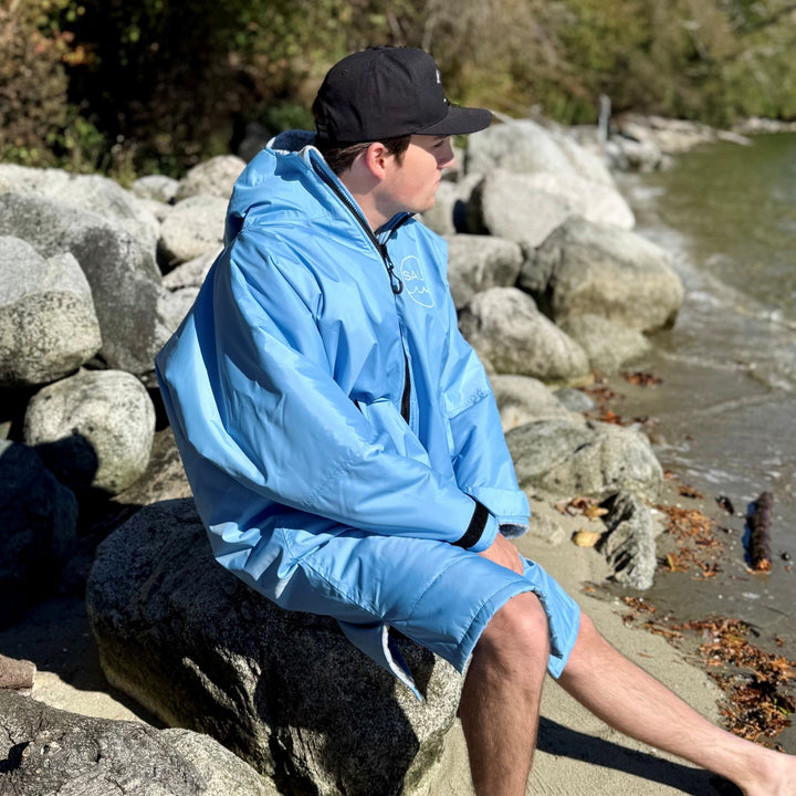Waterproof Change Robe - Sky Blue