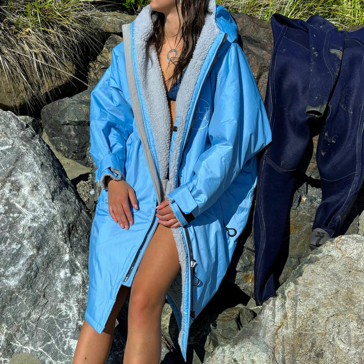 Waterproof Changing Robe - Sky Blue (unisex)