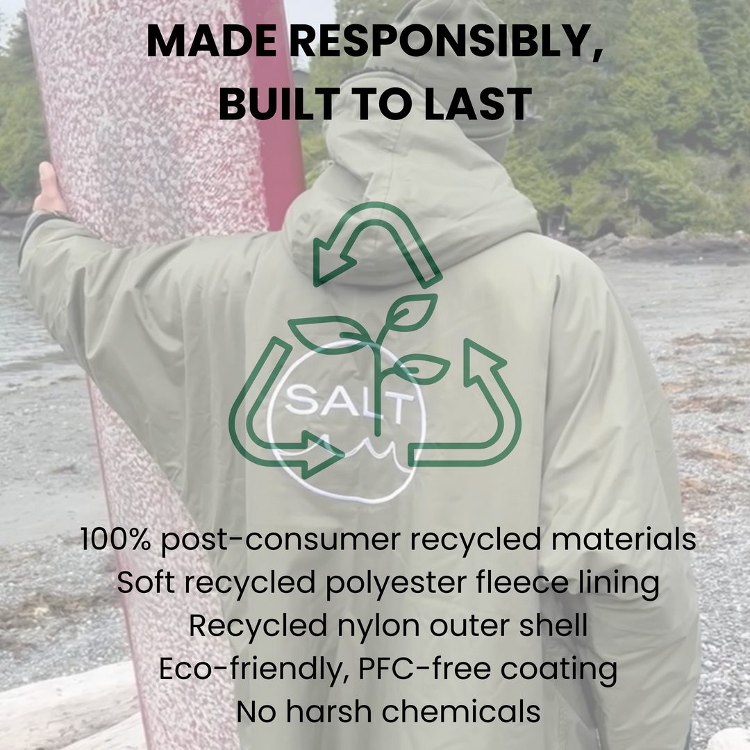 Waterproof Change Robe - Olive Green