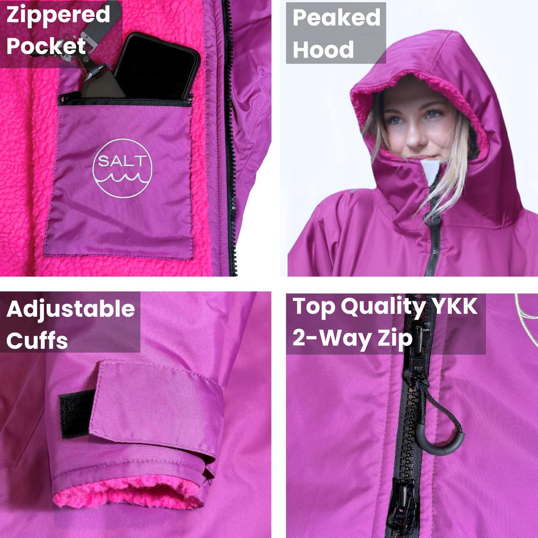 Waterproof Change Robe - Fuchsia Pink