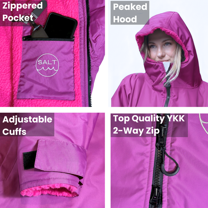 Waterproof Change Robe - Fuchsia Pink