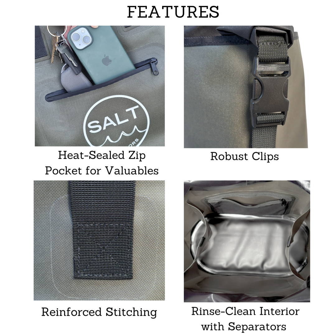 Waterproof Tote Dry Bag - Olive Green