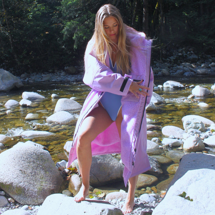 Waterproof Change Robe - Lilac