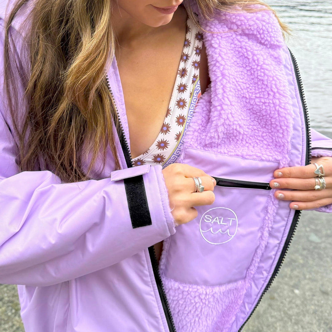 Waterproof Change Robe - Lilac