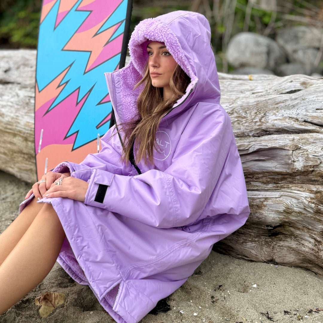 Waterproof Change Robe - Lilac