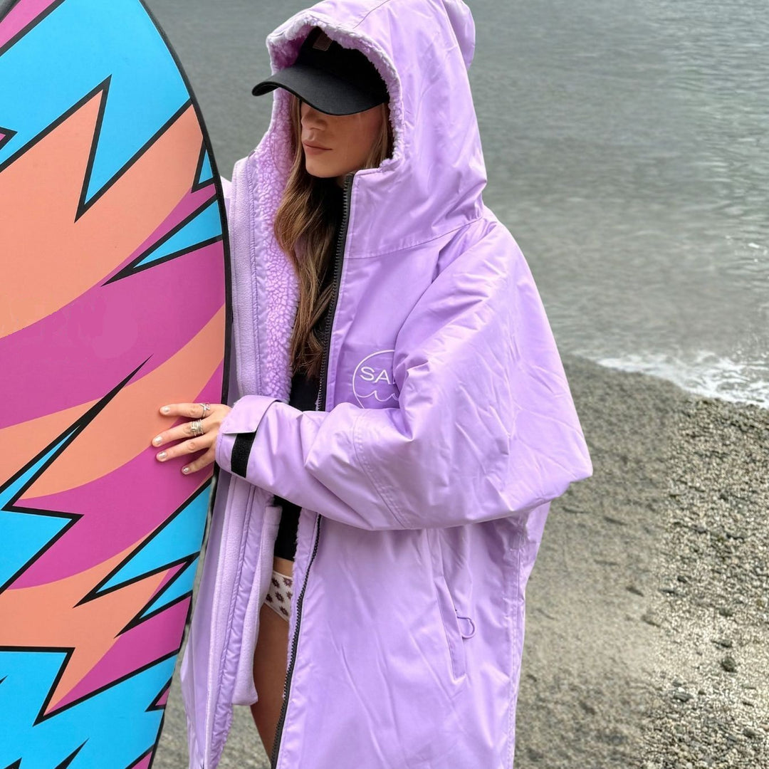 Waterproof Change Robe - Lilac