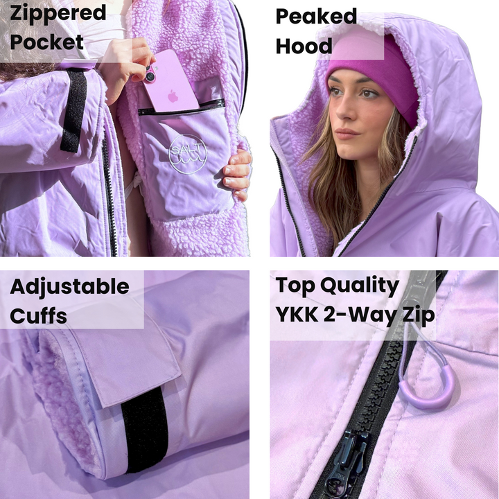Waterproof Change Robe - Lilac