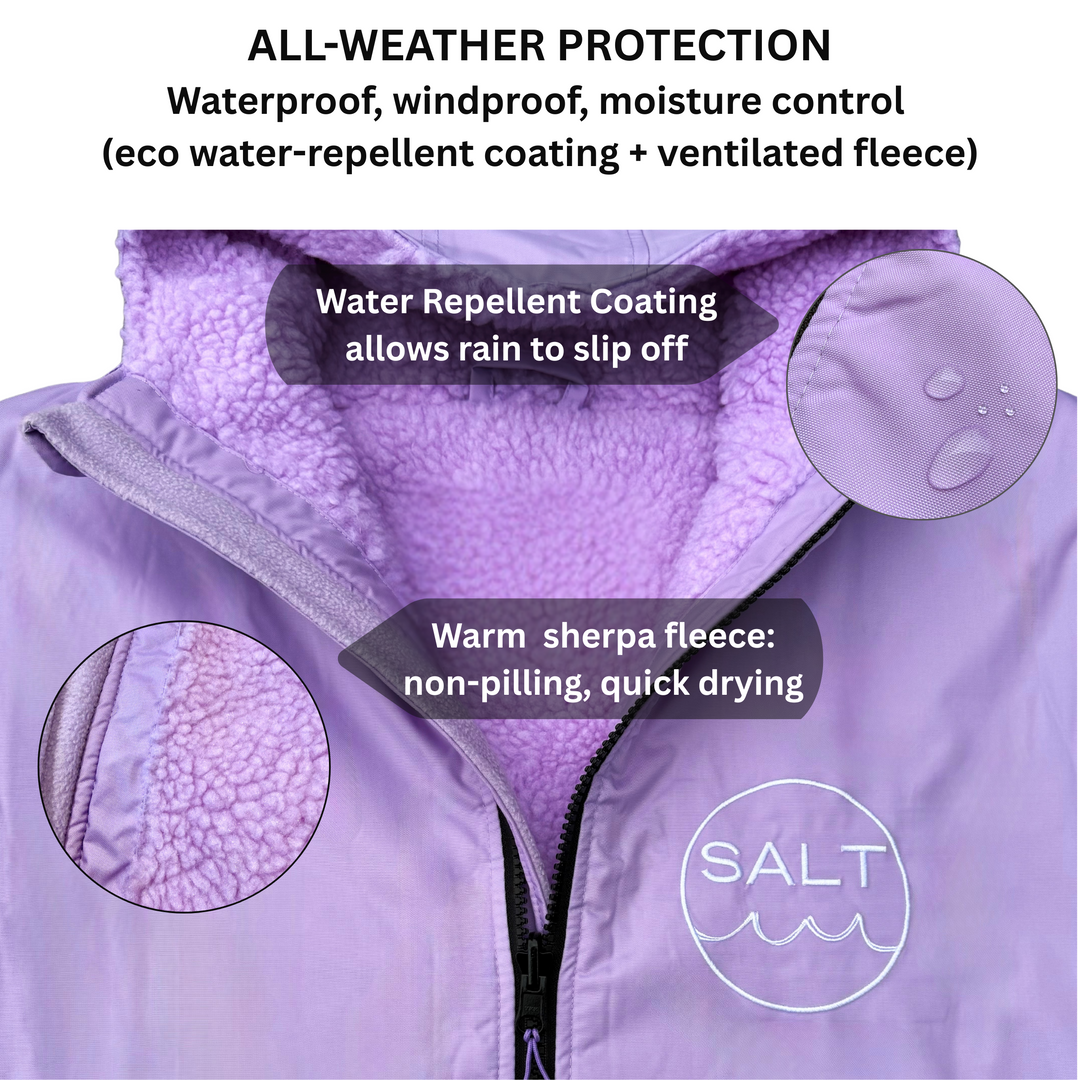 Waterproof Change Robe - Lilac