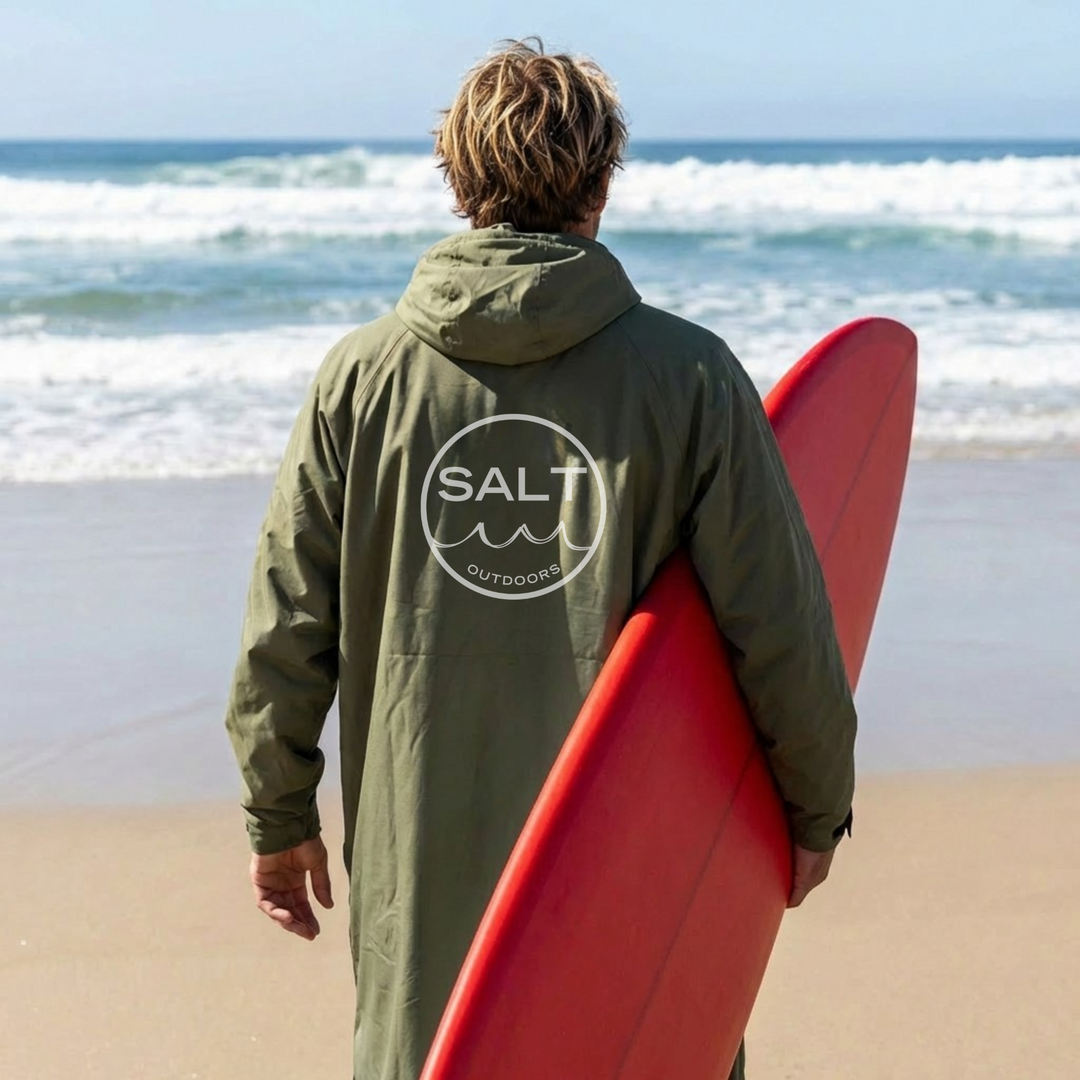 Waterproof Change Robe - Olive Green