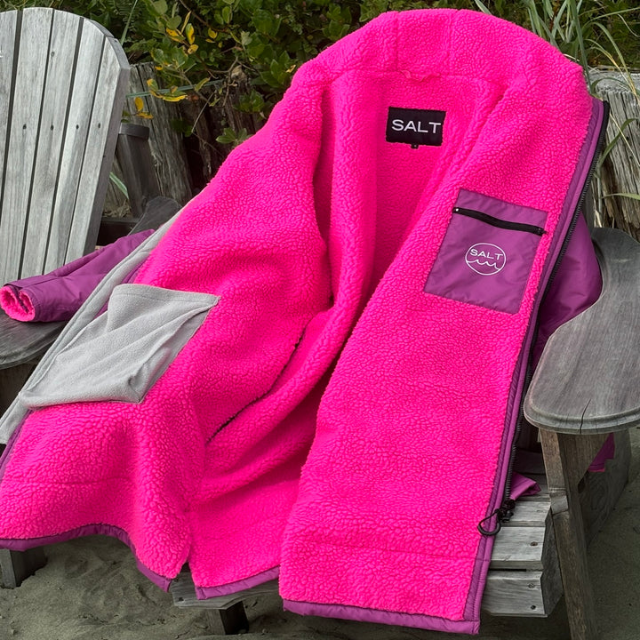 Waterproof Changing Robe - Fuchsia Pink