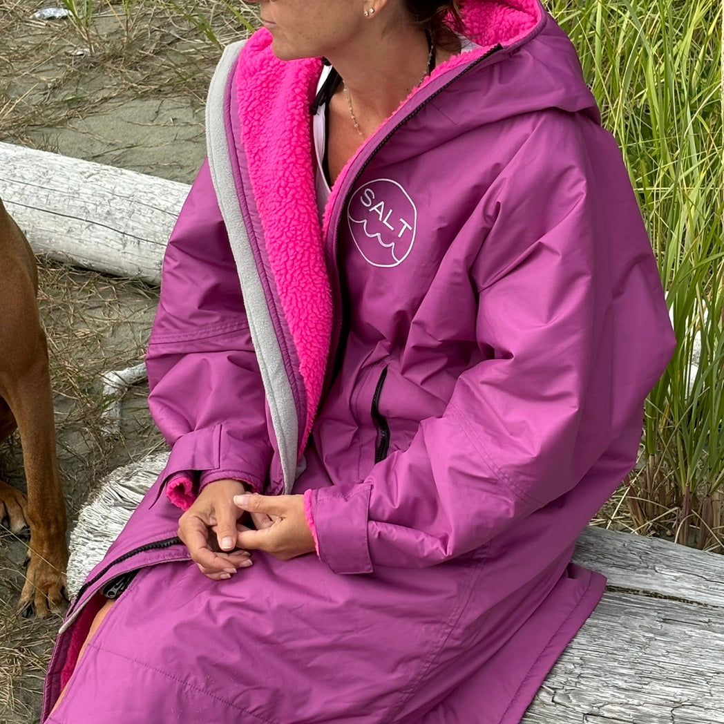 Waterproof Changing Robe - Fuchsia Pink