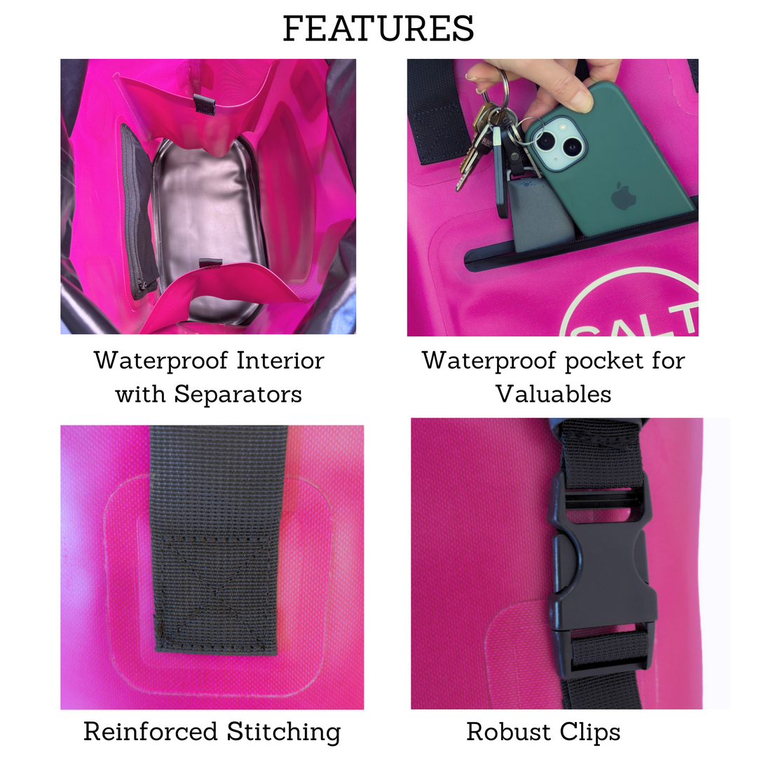Waterproof Tote Dry Bag - Pink