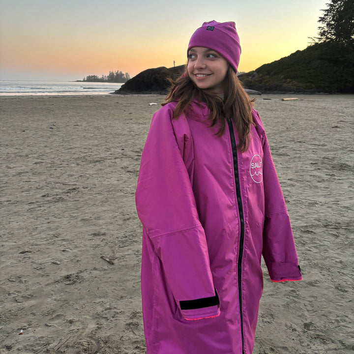 Waterproof Changing Robe - Fuchsia Pink