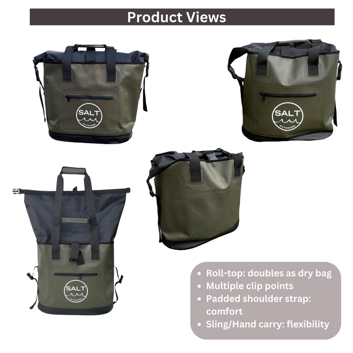 Waterproof Tote Dry Bag - Olive Green