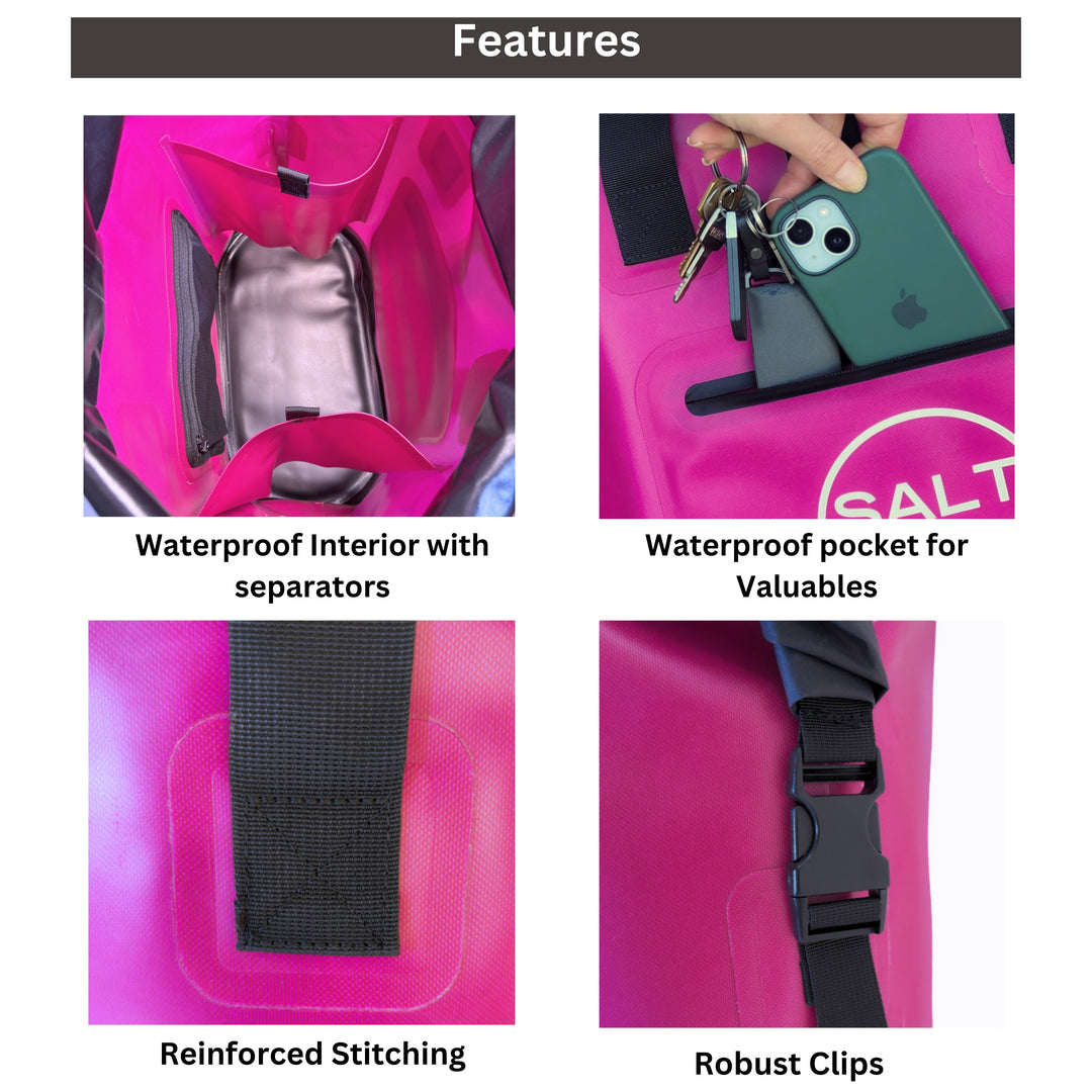 Waterproof Tote Dry Bag - Pink